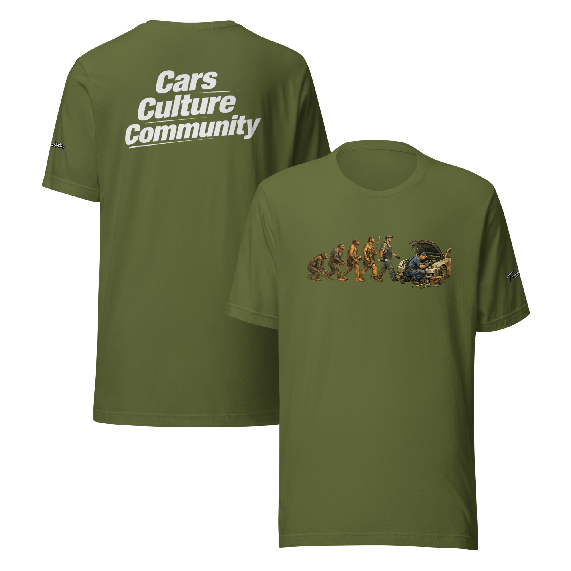 Human Evolution Car Mechanic T-Shirt - Image 2