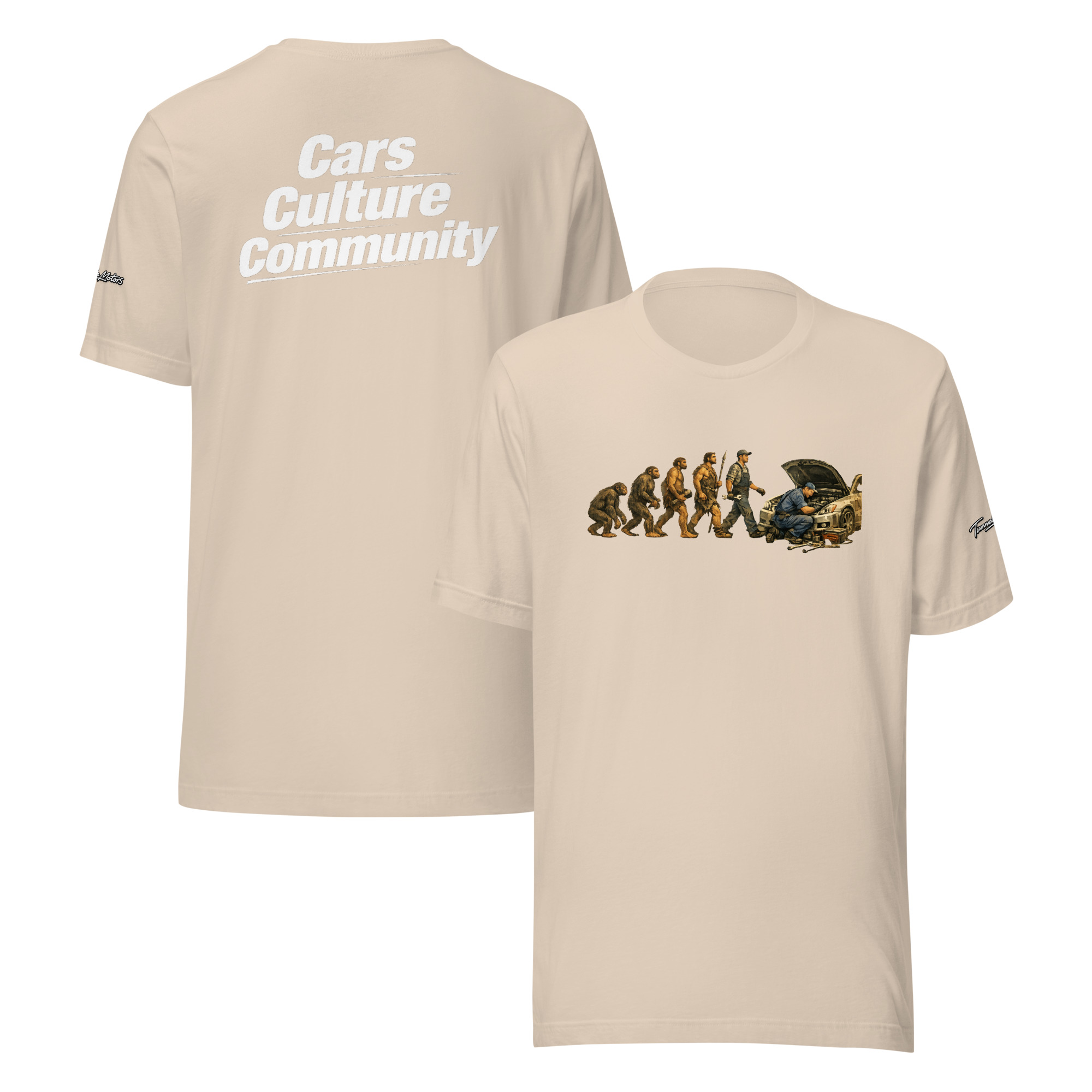 Human Evolution Car Mechanic T-Shirt - Image 3