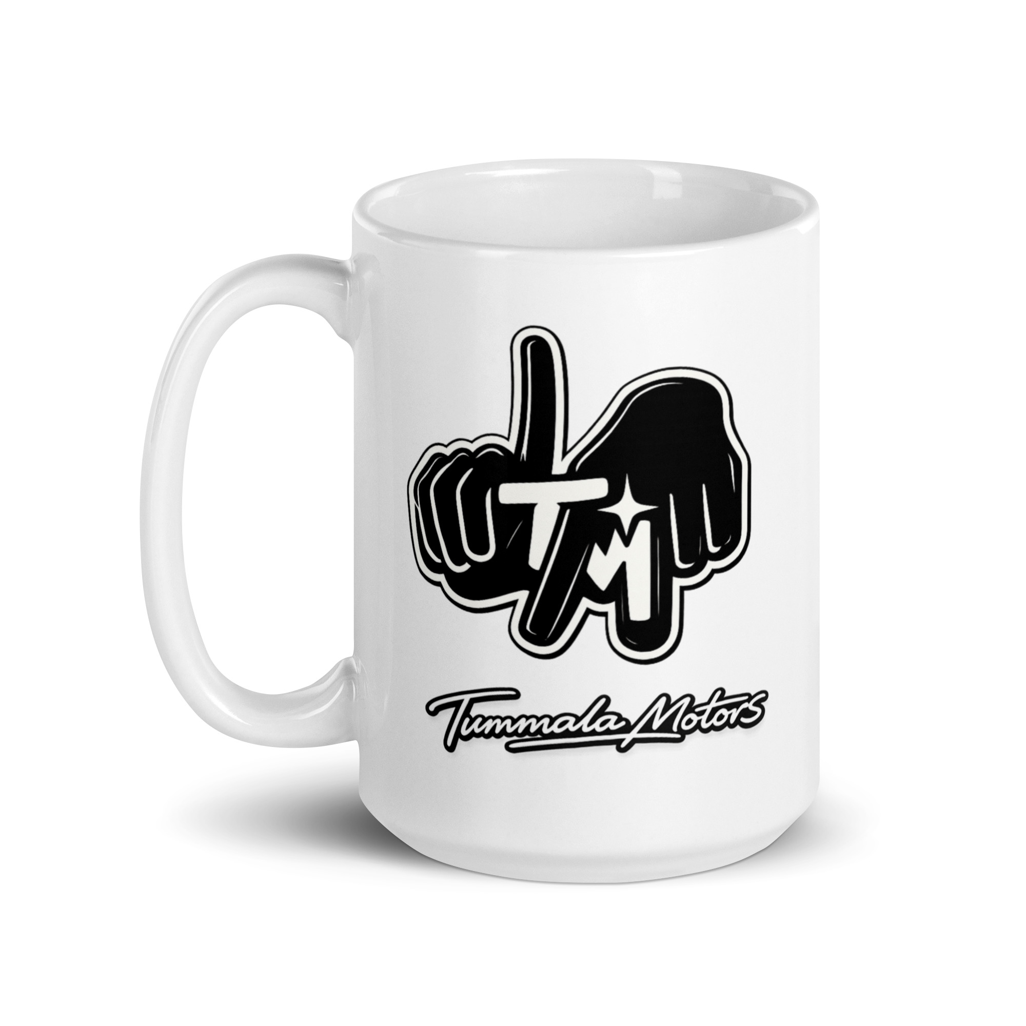 Tummala Motors White Glossy Ceramic Mug - Image 3