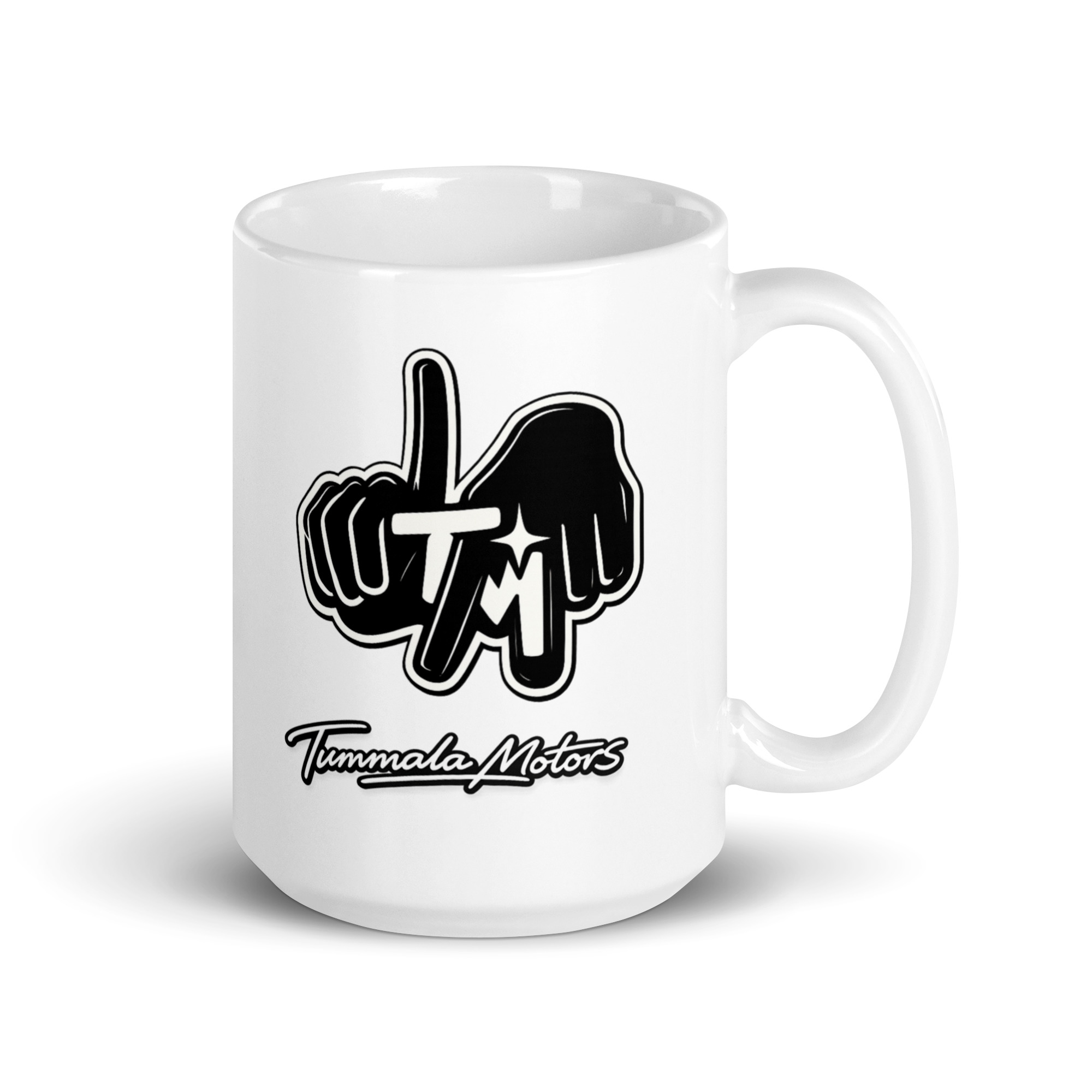 Tummala Motors White Glossy Ceramic Mug - Image 4